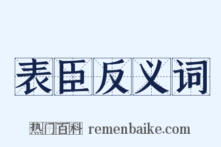 表臣反义词是什么意思的图片